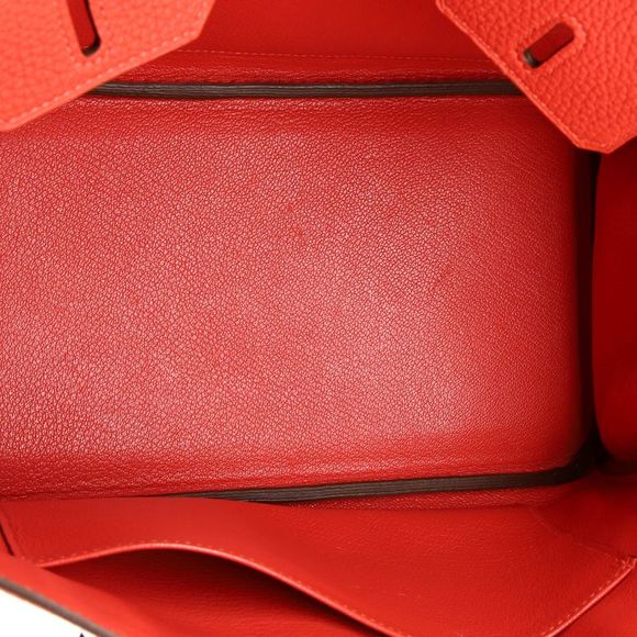 Hermes Birkin Handbag Rouge Pivoine Togo with Palladium Hardware 25 Red - Picture 6 of 11